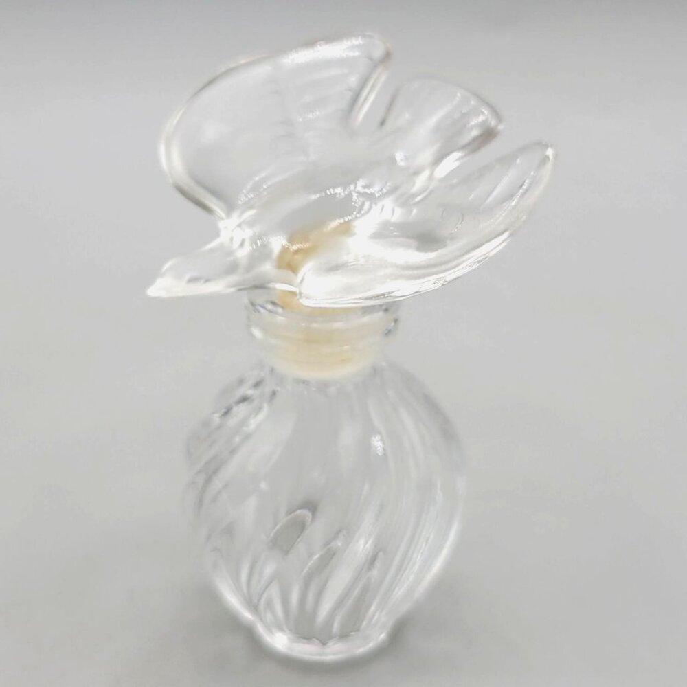 Lalique Crystal Twist Perfume Bottle Nina Ricci Perfume Bird Stopper EMPTY